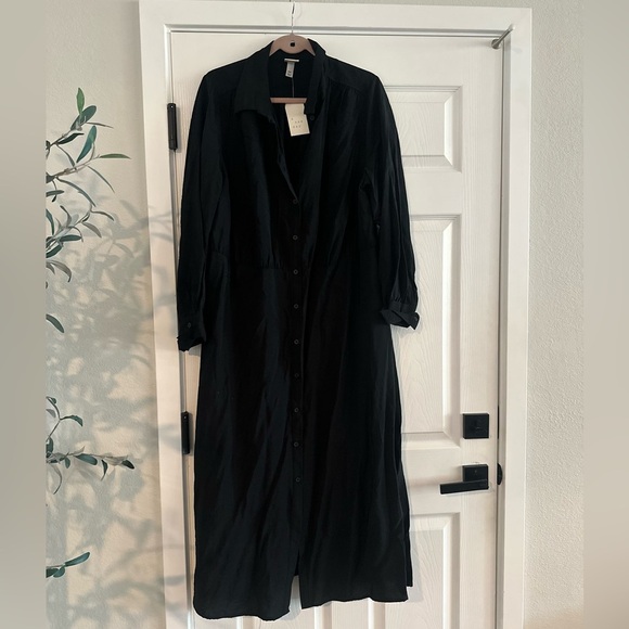 NWT A NEW DAY XXL BLACK DRESS WITH BUTTONS - Picture 1 of 4